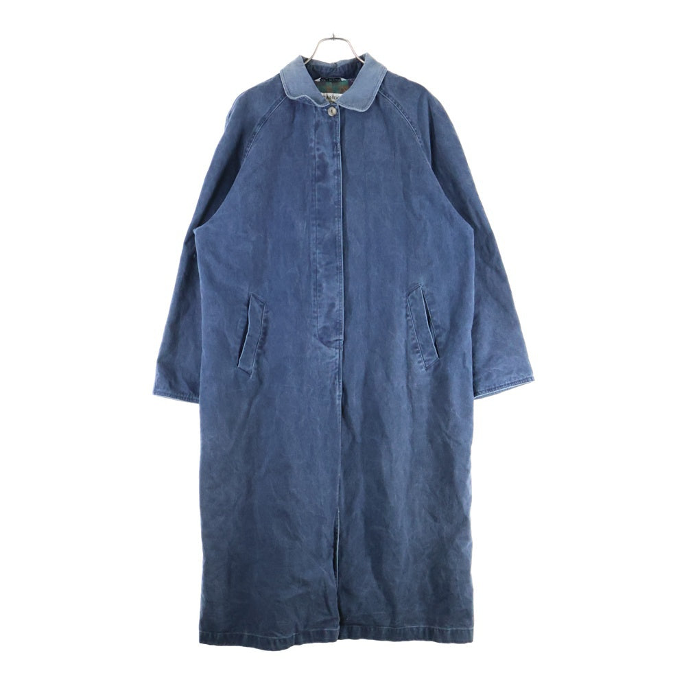 BRANDON THOMAS(ブランドントーマス) コーデュロイカラー スエードロングコート ジャケット ネイビー