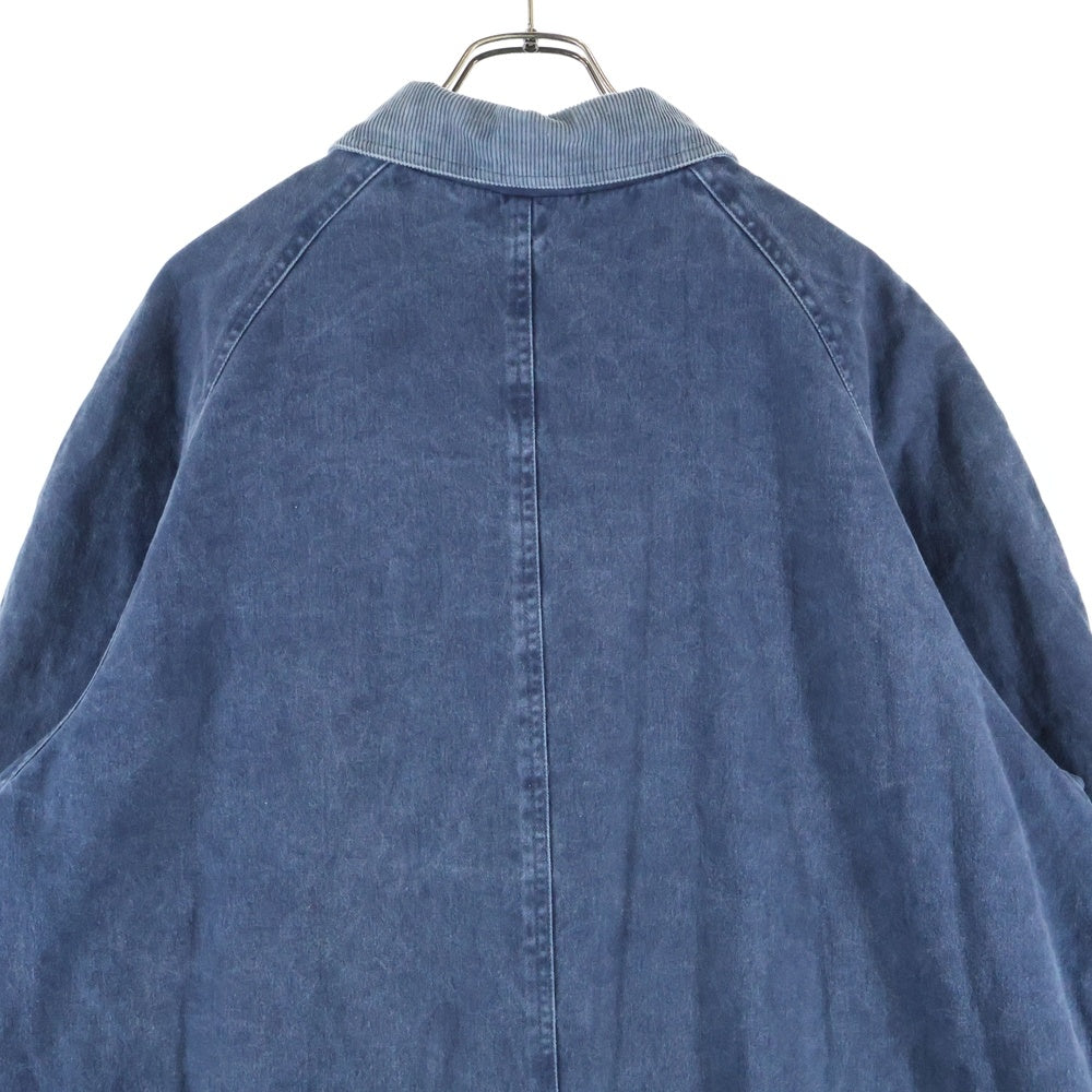 BRANDON THOMAS(ブランドントーマス) コーデュロイカラー スエードロングコート ジャケット ネイビー