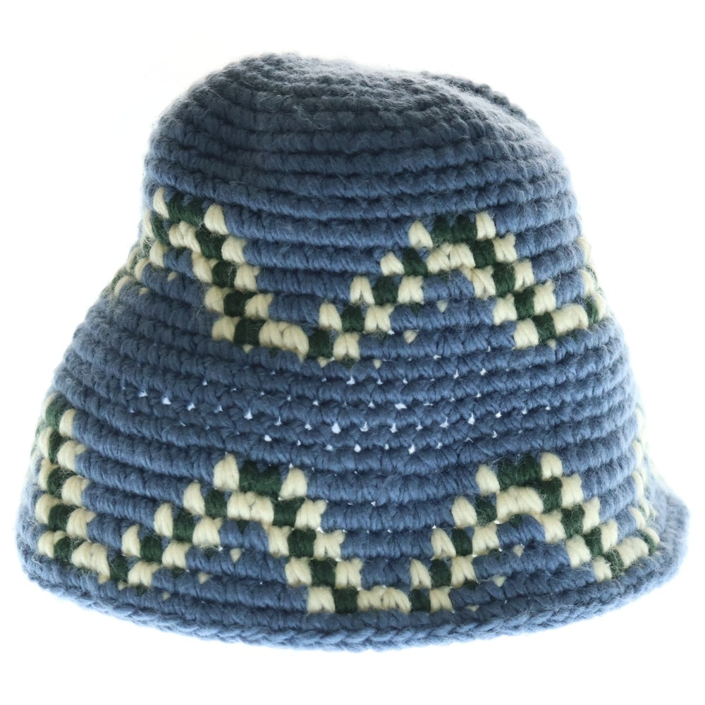 STUSSY(ステューシー) 22SS GIZA KNIT BUCKET HAT ギザニット バケットハット 帽子 ブルー