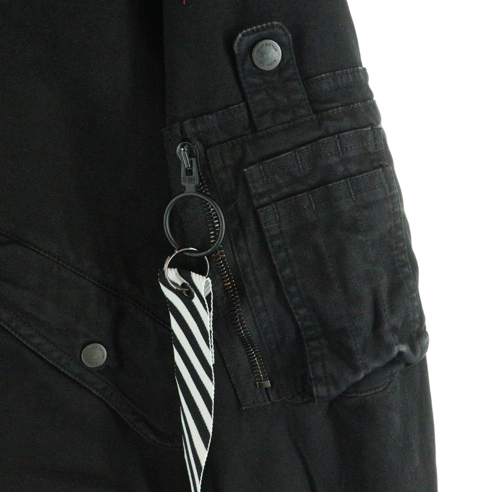 OFF-WHITE(オフホワイト) 18AW Vintage Bomber Jacket ヴィンテージ ボンバー ジャケット ブラック OMEA130E18135001