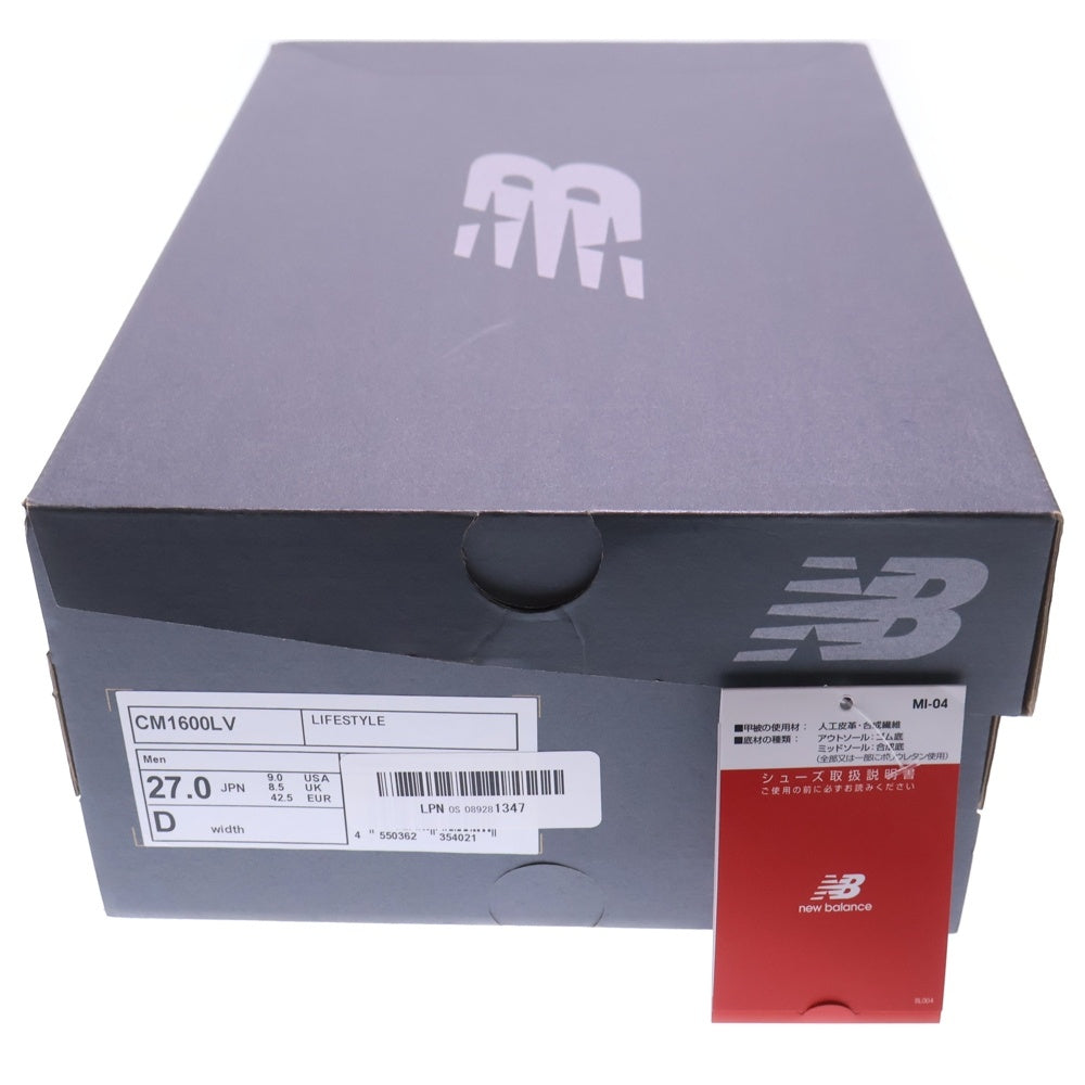 New Balance(ニューバランス) CM1600LV 1600 NAVY レザー ローカットスニーカー ネイビー US9/27cm