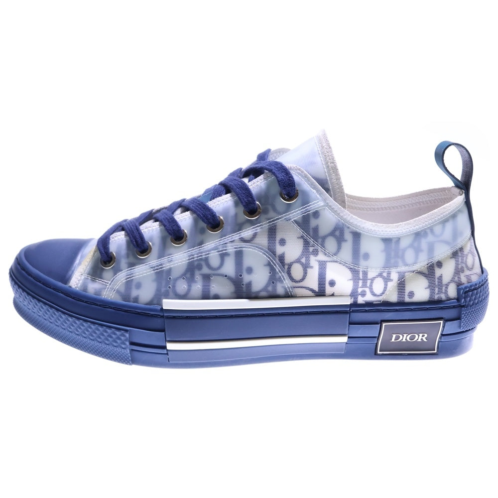 DIOR(ディオール) B23 オブリーク キャンバス クリアラバー ローカットスニーカー ブルー/ホワイト 3SN249YNT