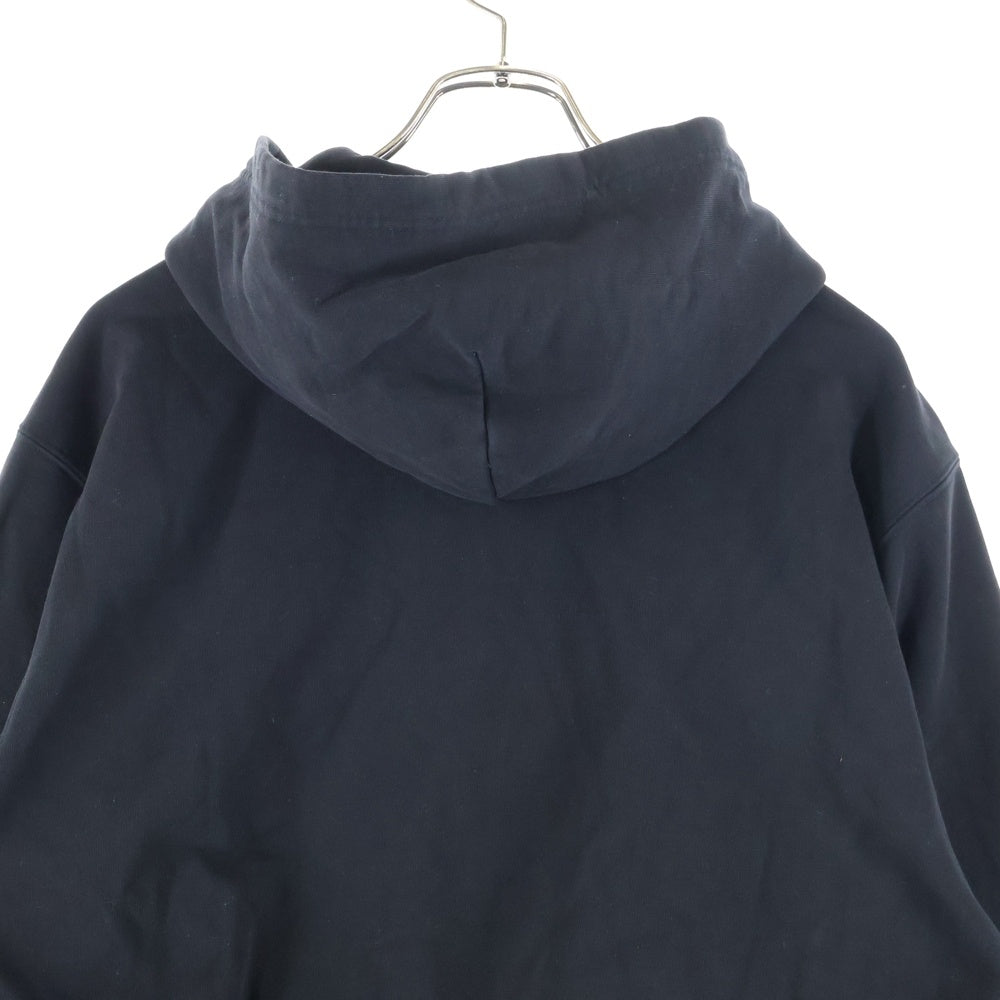 BALENCIAGA(バレンシアガ) 22SS TAB WORN-OUT ZIP-UP HOODIE タブ ウォーンアウト ジップアップ フーディー パーカー ブラック 697949