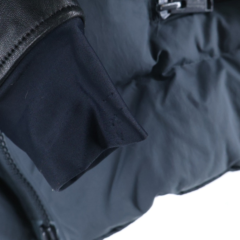 UNDERCOVER(アンダーカバー) 17AW High Neck Arm Leather Boa Blouson ハイネック アームレザースイッチング ボア ブルゾン ジャケット ブラック UCT4202