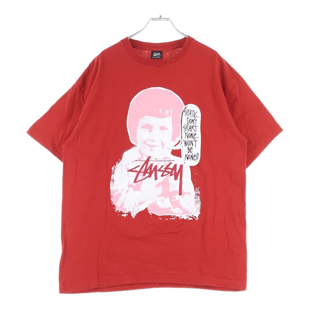 STUSSY(ステューシー) KIDS PHOTO TEE キッズフォト プリント 半袖Tシャツ カットソー レッド