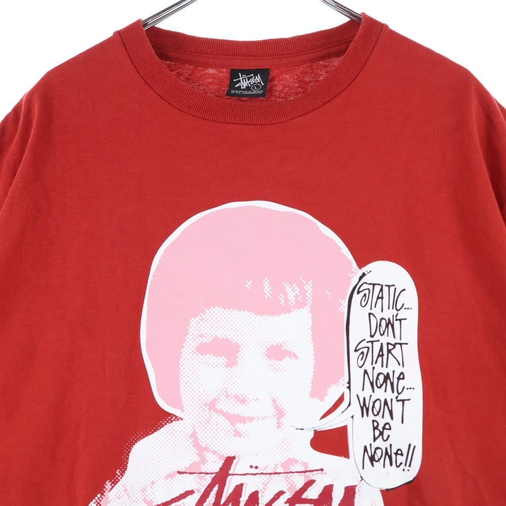STUSSY(ステューシー) KIDS PHOTO TEE キッズフォト プリント 半袖Tシャツ カットソー レッド