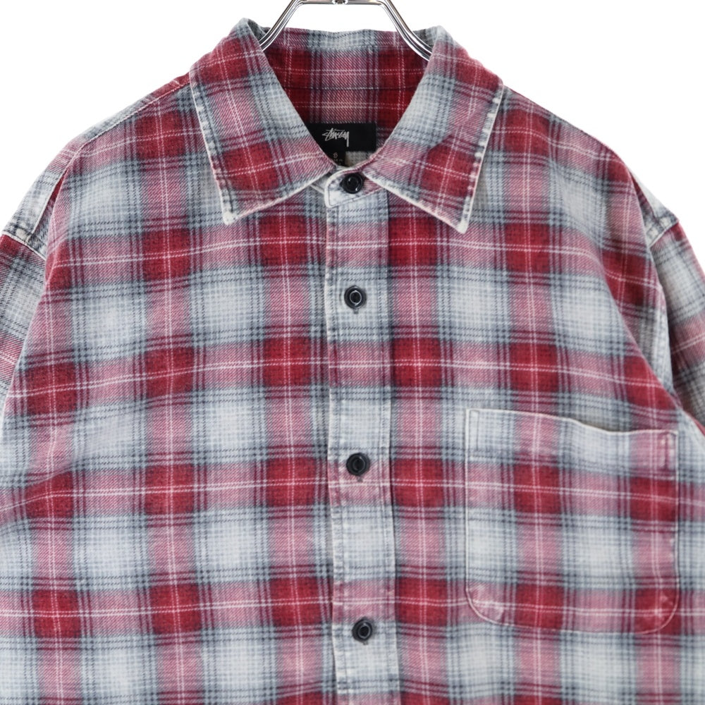 STUSSY(ステューシー) DAX PLAID SHIRT ダックス プレイド チェック 長袖シャツ レッド
