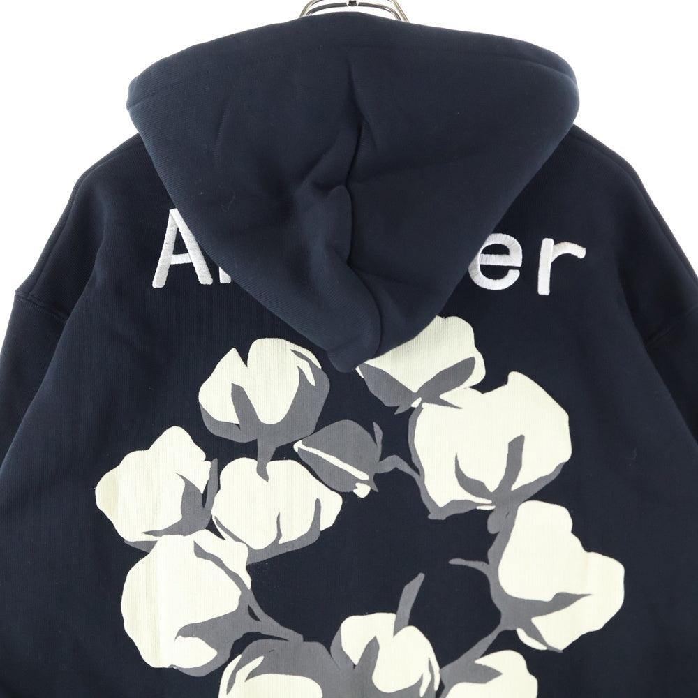 DENIM TEARS(デニムティアーズ) 24AW ×CPFM SMILEY HOODIE カクタスプラントフリーマーケット スマイリー プリント プルオーバーフーディー パーカー スウェット ブラック