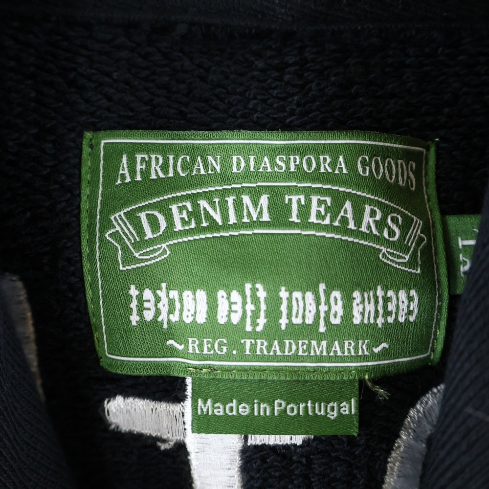 DENIM TEARS(デニムティアーズ) 24AW ×CPFM SMILEY HOODIE カクタスプラントフリーマーケット スマイリー プリント プルオーバーフーディー パーカー スウェット ブラック