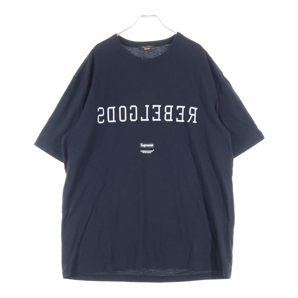 SUPREME(シュプリーム) 23SS ×UNDERCOVER REBELGODS Football Top アンダーカバー フロントプリント フットボール 半袖Tシャツ カットソー ブラック