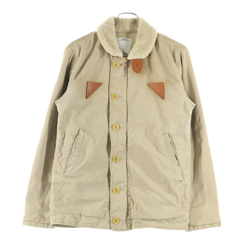 VISVIM(ヴィスヴィム) DECKHAND JKT WIND STOPPER N-1 デックハンド ウィンドストッパー 裏ボア ジップアップ デッキジャケット ベージュ VS0001576