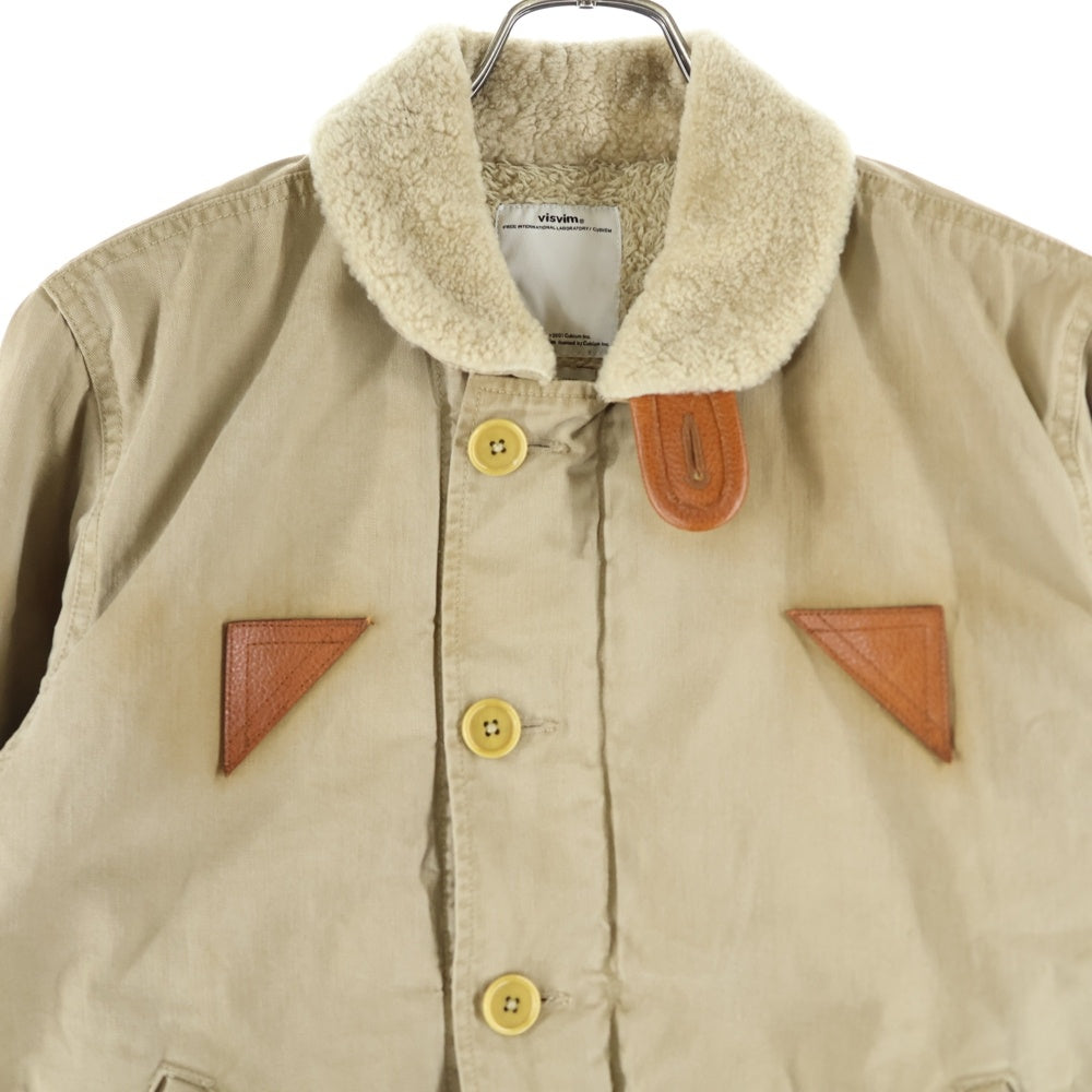 VISVIM(ヴィスヴィム) DECKHAND JKT WIND STOPPER N-1 デックハンド ウィンドストッパー 裏ボア ジップアップ デッキジャケット ベージュ VS0001576