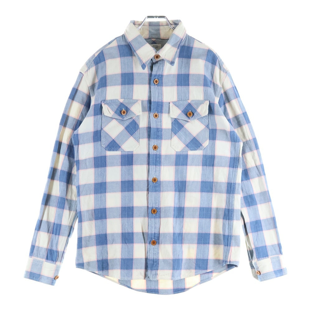 VISVIM(ヴィスヴィム) 14SS BLACK ELK FLANNEL ブラック エリュク フランネル バッファローチェック コットン 長袖シャツ ブルー/ホワイト 0114105011023