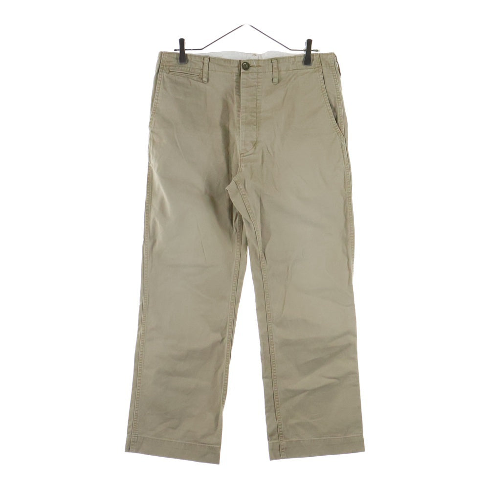 VISVIM(ヴィスヴィム) CHINO PANTS シンチバック コットン ストレート チノパンツ ベージュ VS0001456