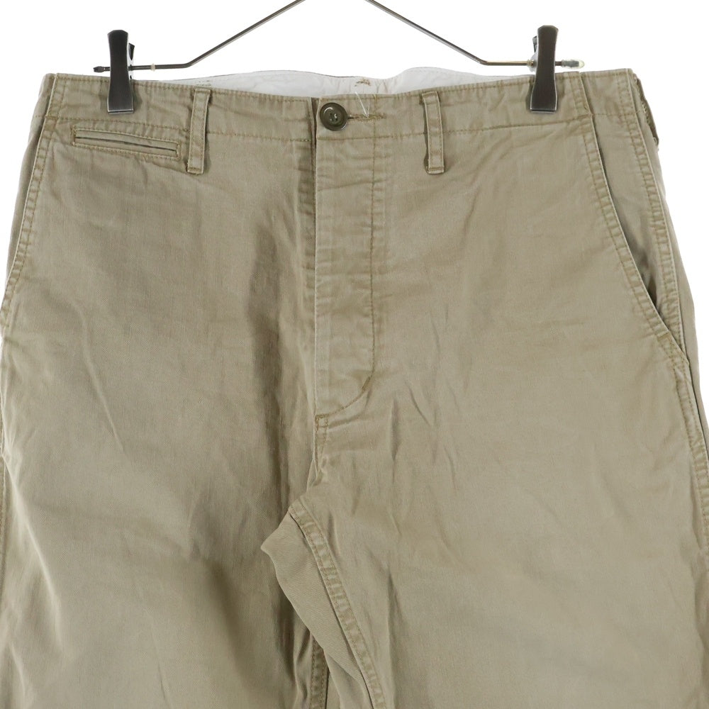 VISVIM(ヴィスヴィム) CHINO PANTS シンチバック コットン ストレート チノパンツ ベージュ VS0001456