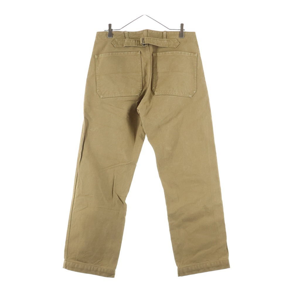 VISVIM(ヴィスヴィム) 15AW シンチバック サスペンダーボタン付き コットン ストレートパンツ ブラウン 0115205008021