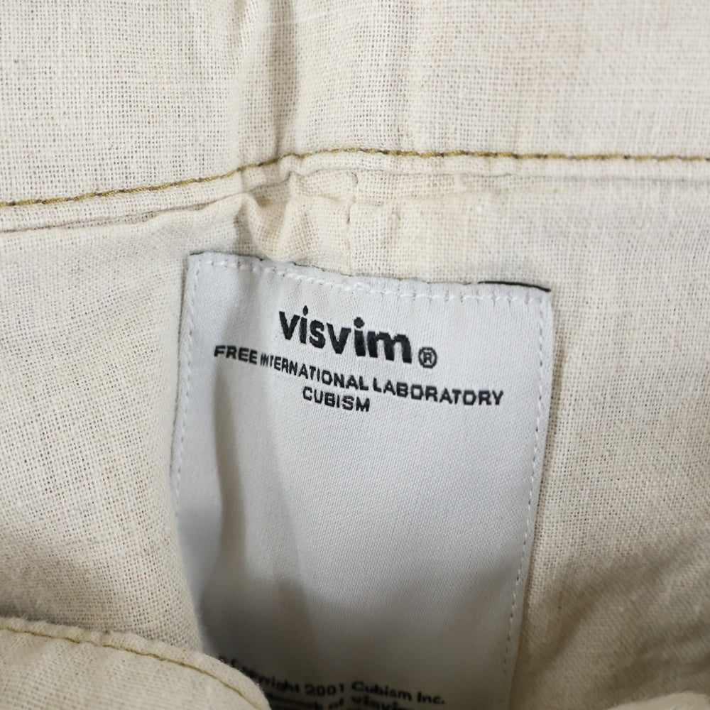 VISVIM(ヴィスヴィム) 15AW シンチバック サスペンダーボタン付き コットン ストレートパンツ ブラウン 0115205008021