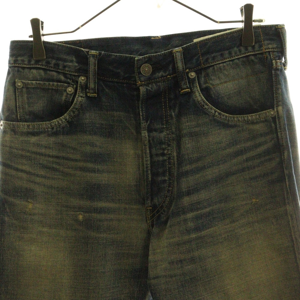 VISVIM(ヴィスヴィム) 13SS SOCIAL SCULPTURE DENIM 01D10 ソーシャル スカルプチャー ダメージ加工 デニムパンツ インディゴ 0113105005019