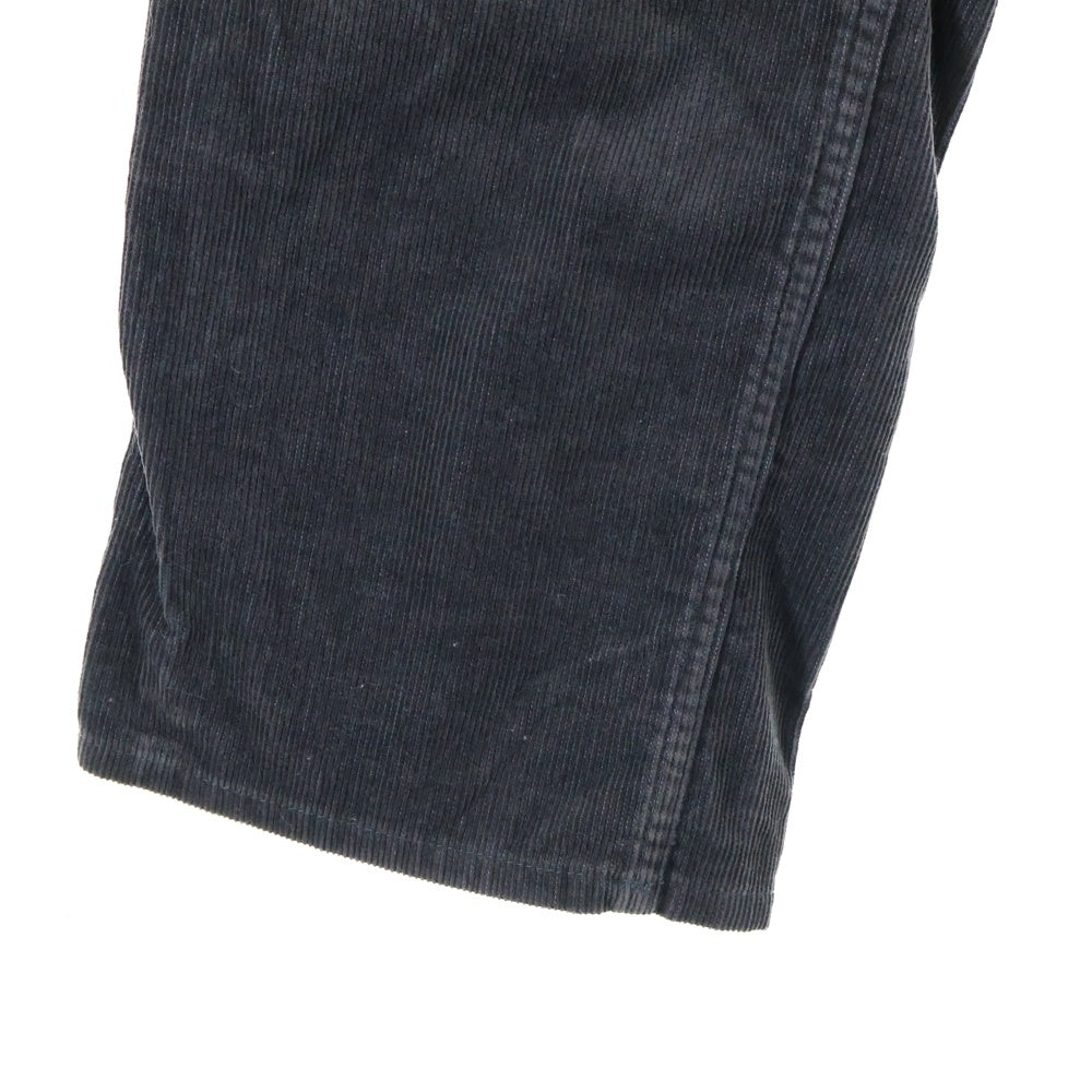 VISVIM(ヴィスヴィム) イエローレザーパッチ コーデュロイ ジップフライ ストレートパンツ グレー