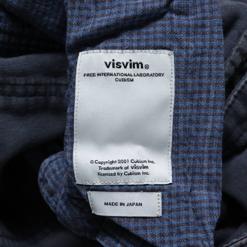 VISVIM(ヴィスヴィム) 14SS PASTORAL PANTS DMGD MOLESKIN モールスキン ボタンフライ ストレートパンツ ネイビー 0114105008013