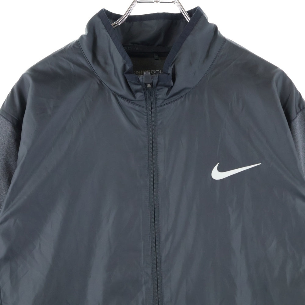 NIKE(ナイキ) ロゴプリント ジップアップ ナイロン ジャケットブラック 726402-010