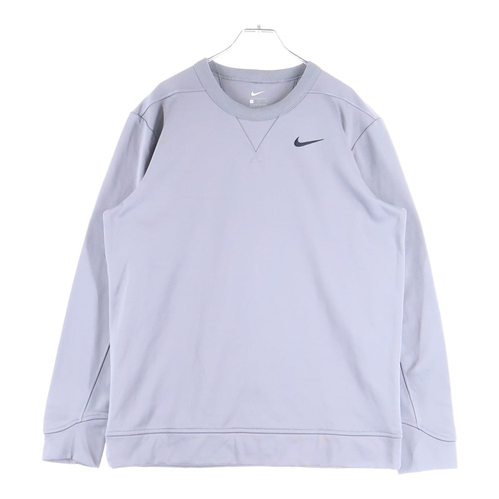 NIKE(ナイキ) ロゴ刺繍 クルーネック スウェット トレーナー グレー 