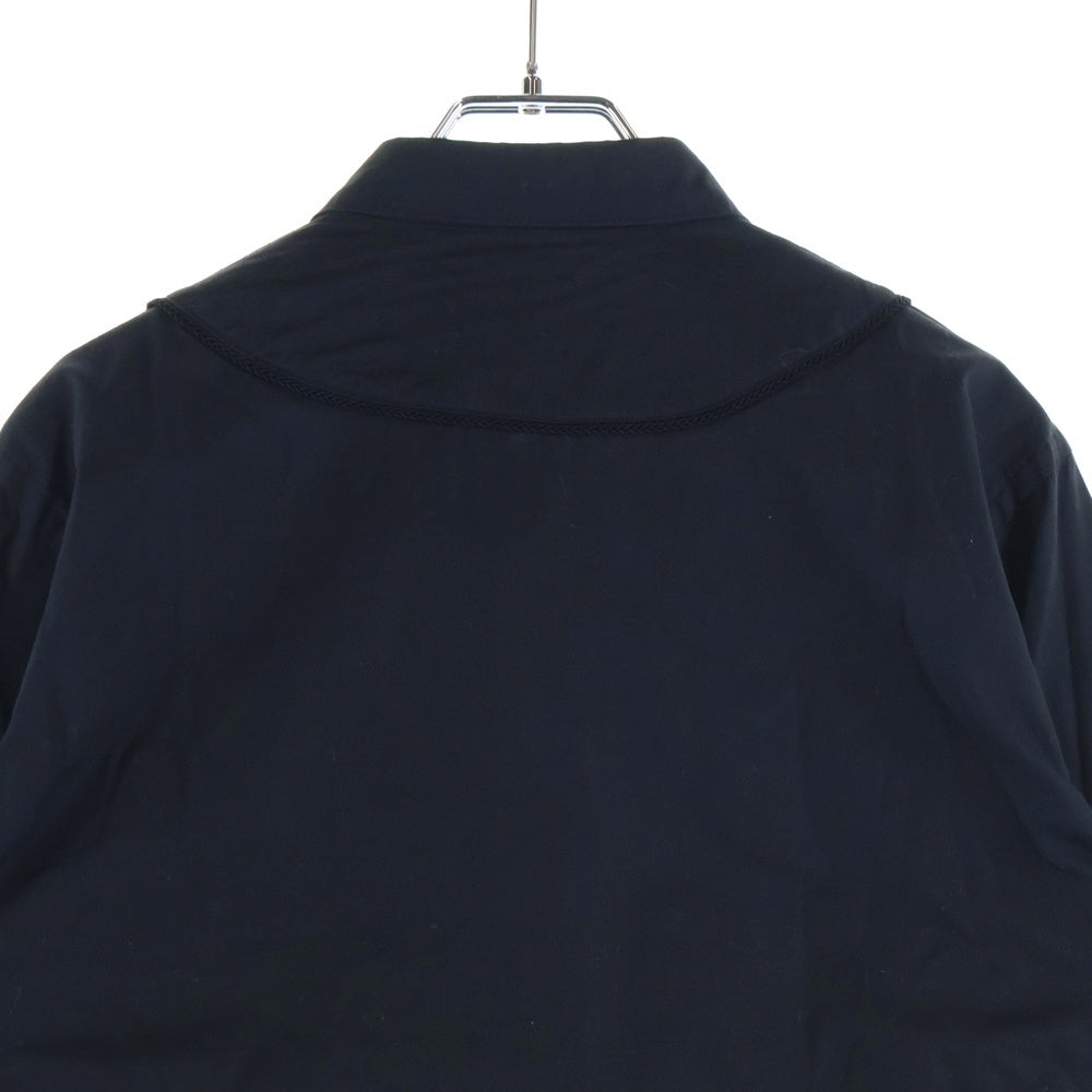 UNDERCOVER(アンダーカバー) 04SS ストライプ切り替え ロングスリーブ コットン長袖シャツ ブラック E257-SH9