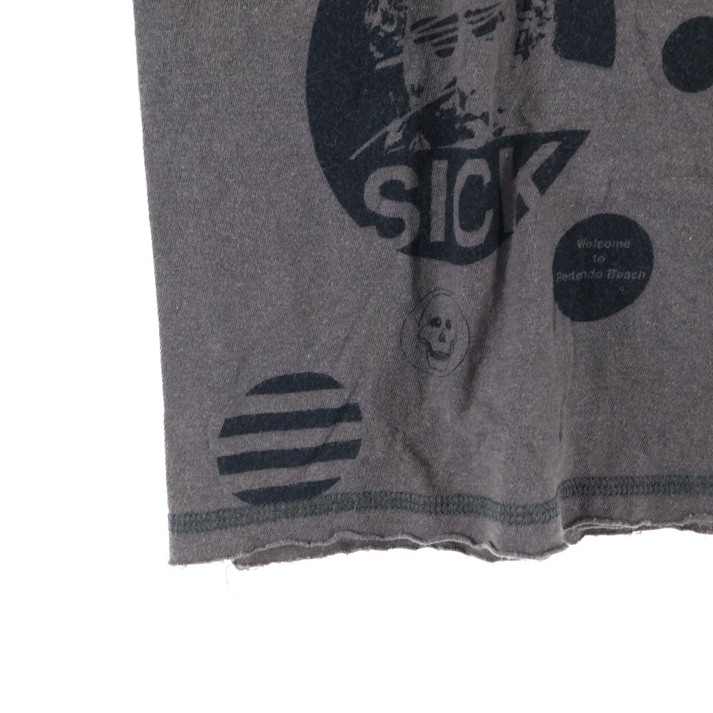 UNDERCOVER(アンダーカバー) 04AW BUT BEAUTIFUL期 ダメージ加工 クルーネック半袖Tシャツ カットソー ブラウン B224-T1