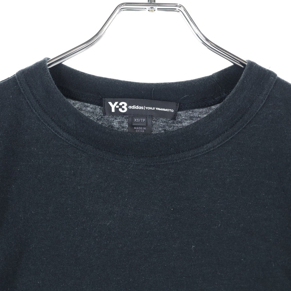 Y-3(ワイスリー) M DISTRESSED SIGNATURE SS TEE エム ディストレスド シグネチャー ショートスリーブ クルーネック半袖Tシャツ カットソー ブラック FQ4114