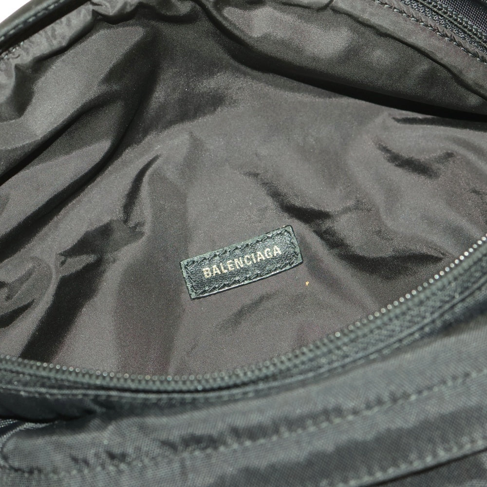 BALENCIAGA(バレンシアガ) WHEEL ウィール ロゴデザイン アジャスター ウエストポーチ ブラック 533009