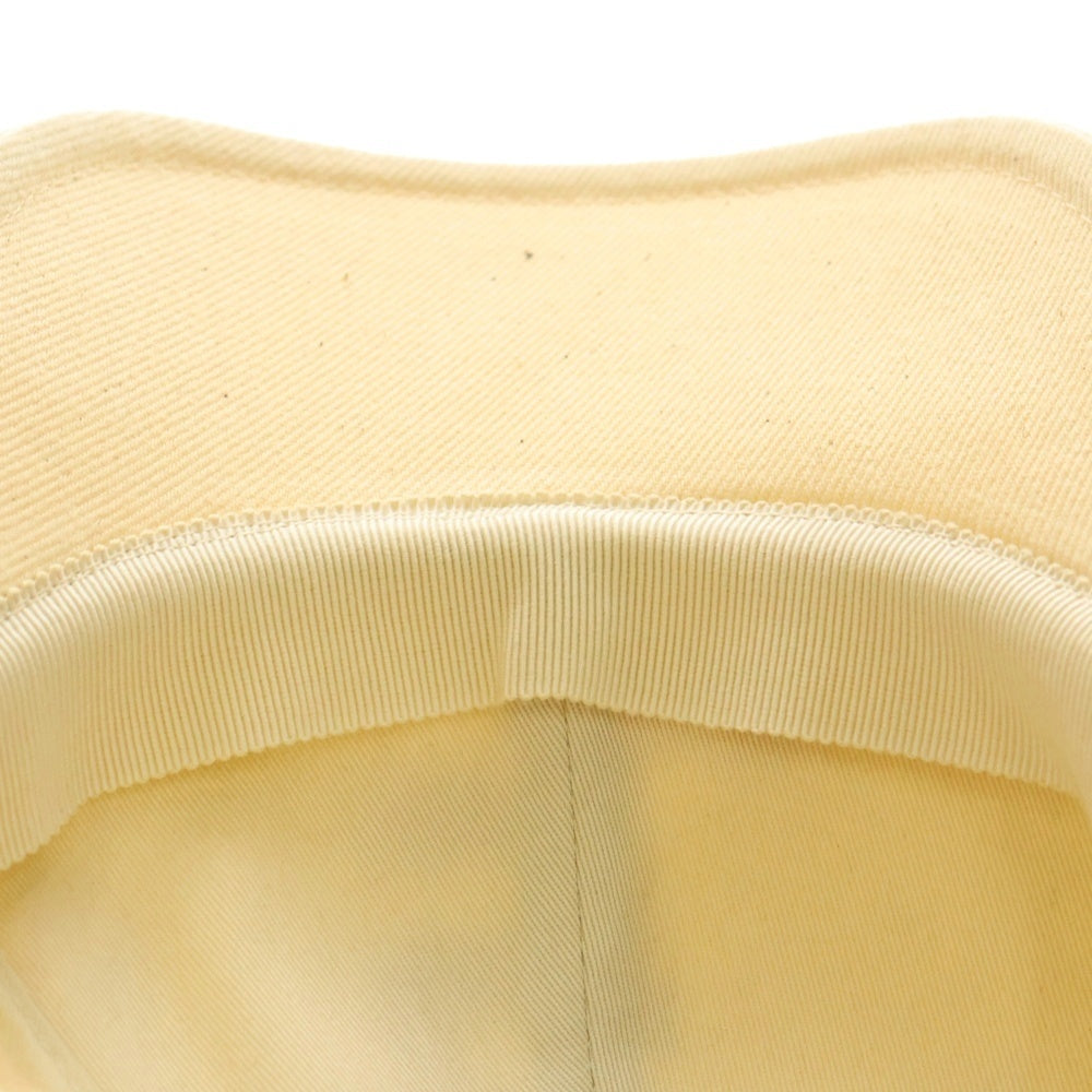 SAINT LAURENT PARIS(サンローランパリ) SL刺繍 コットン 6パネル ベースボールキャップ アイボリー 690975 3YL00