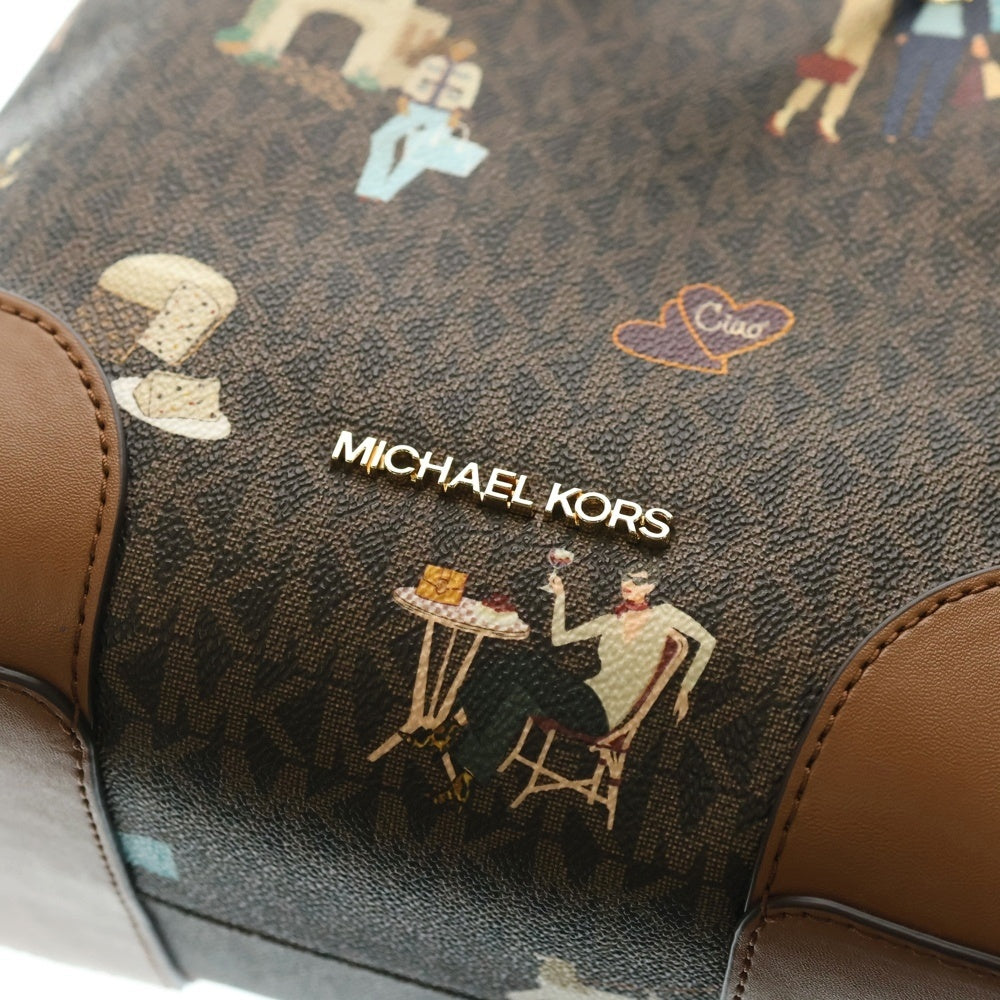 MICHAEL KORS(マイケルコース) 総柄 2WAY レザーショルダーバッグ ハンドバッグ ブラウン 35F2G5CM2V