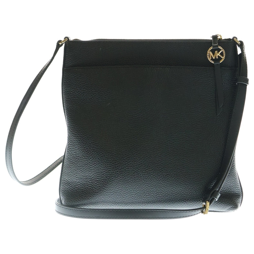 MICHAEL KORS(マイケルコース) JET SET CHARM LEATHER CROSSBODY BAG ジェットセット チャーム付 レザークロスボディバッグ ブラック
