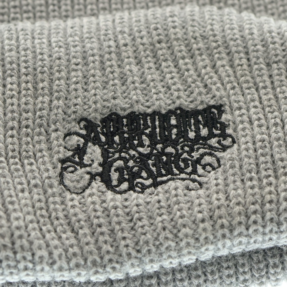 BUDSPOOL(バッズプール) APHRODITEGANG CLASSIC LOGO EMBROIDERY BEANIE アフロディーテギャング クラシック ロゴ エンブロイダリー ビーニー ニットキャップ 帽子 グレー