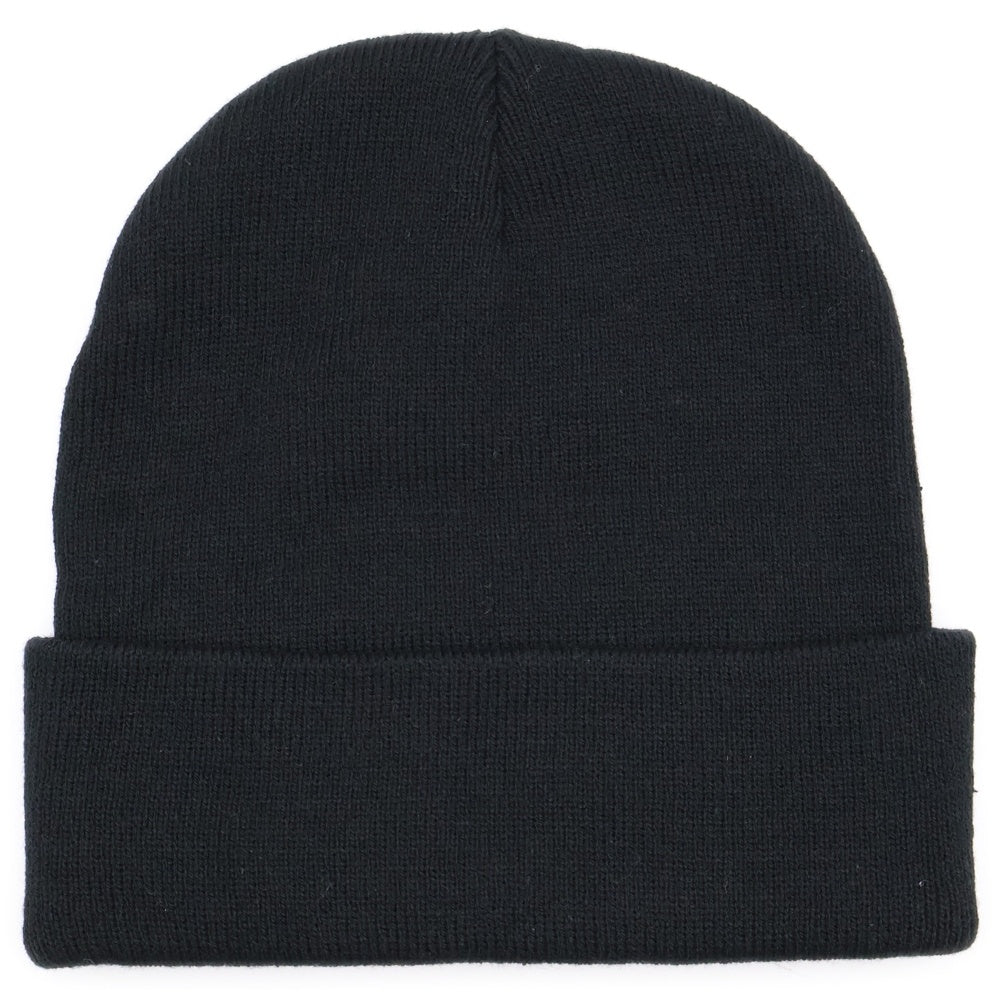 BUDSPOOL(バッズプール) CLASSIC LOGO EMBROIDERY BEANIE クラシック ロゴ エンブロイダリー ビーニー ニットキャップ 帽子 ブラック