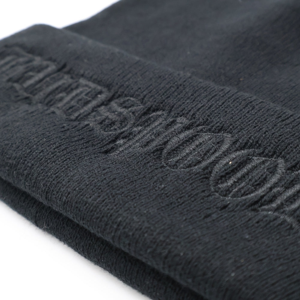 BUDSPOOL(バッズプール) CLASSIC LOGO EMBROIDERY BEANIE クラシック ロゴ エンブロイダリー ビーニー ニットキャップ 帽子 ブラック