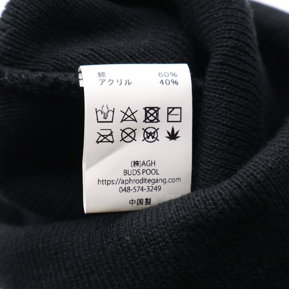 BUDSPOOL(バッズプール) CLASSIC LOGO EMBROIDERY BEANIE クラシック ロゴ エンブロイダリー ビーニー ニットキャップ 帽子 ブラック