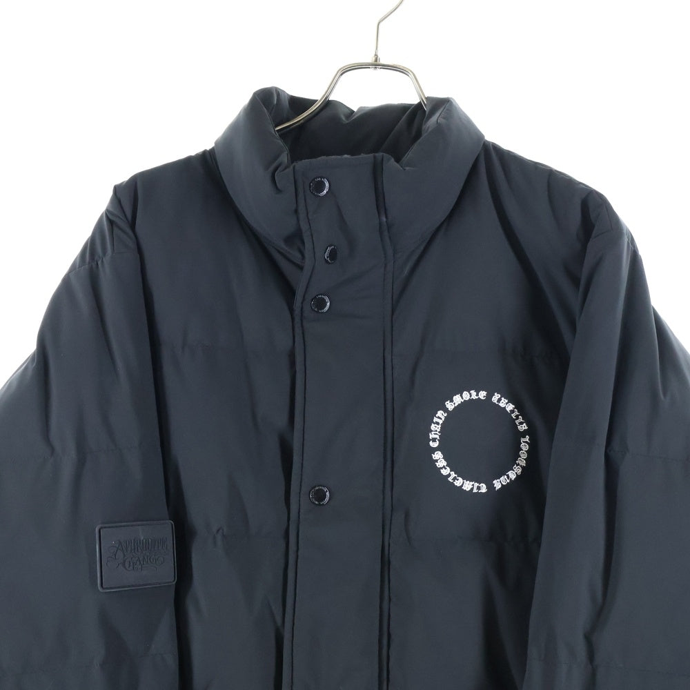 BUDSPOOL(バッズプール) CIRCLE LOGO DOWN JACKET サークルロゴ ハイネック ダウンジャケット ブラック