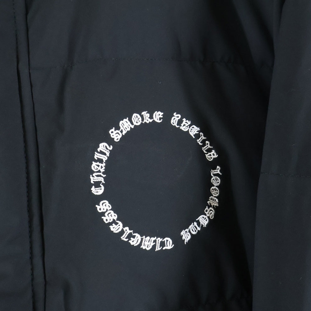 BUDSPOOL(バッズプール) CIRCLE LOGO DOWN JACKET サークルロゴ ハイネック ダウンジャケット ブラック