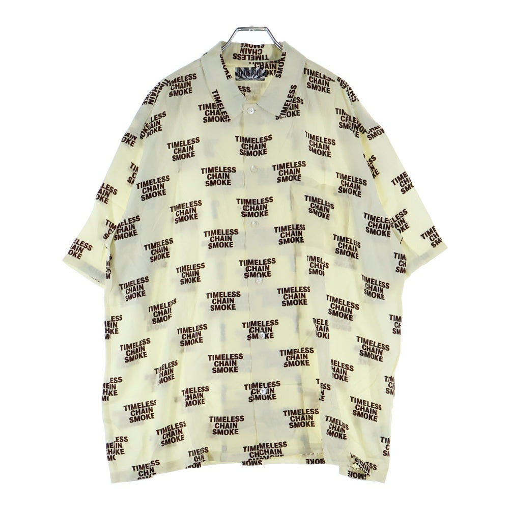 BUDSPOOL(バッズプール) TCS PATTERN ORVERSIZE SHIRT タイムレス チェーン スモーク パターン 半袖シャツ アイボリー