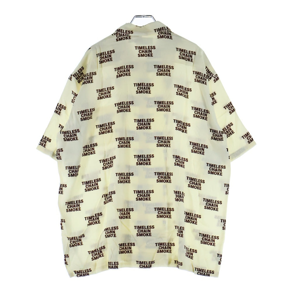 BUDSPOOL(バッズプール) TCS PATTERN ORVERSIZE SHIRT タイムレス チェーン スモーク パターン 半袖シャツ アイボリー