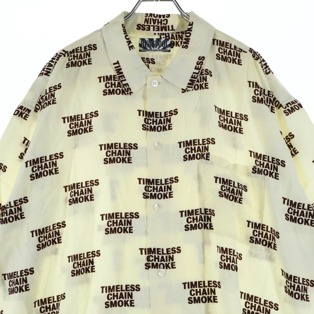 BUDSPOOL(バッズプール) TCS PATTERN ORVERSIZE SHIRT タイムレス チェーン スモーク パターン 半袖シャツ アイボリー