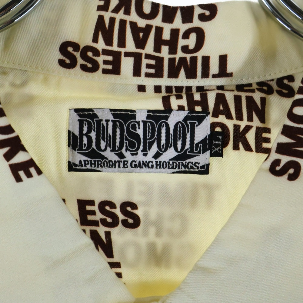 BUDSPOOL(バッズプール) TCS PATTERN ORVERSIZE SHIRT タイムレス チェーン スモーク パターン 半袖シャツ アイボリー