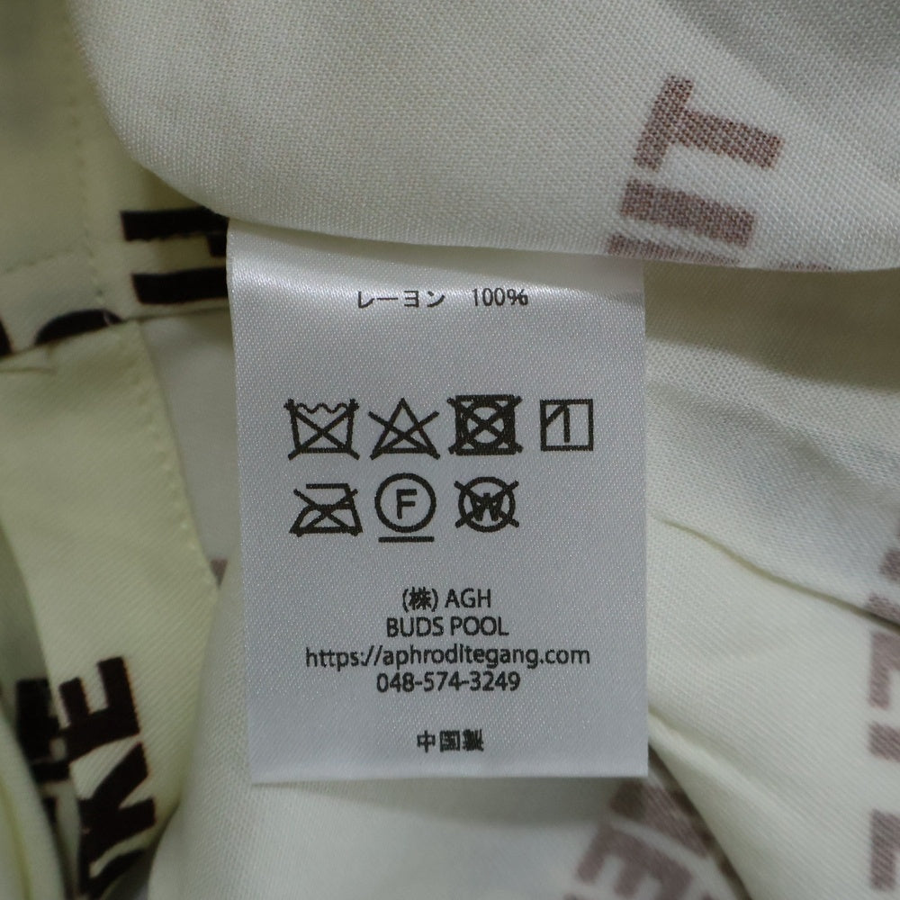 BUDSPOOL(バッズプール) TCS PATTERN ORVERSIZE SHIRT タイムレス チェーン スモーク パターン 半袖シャツ アイボリー