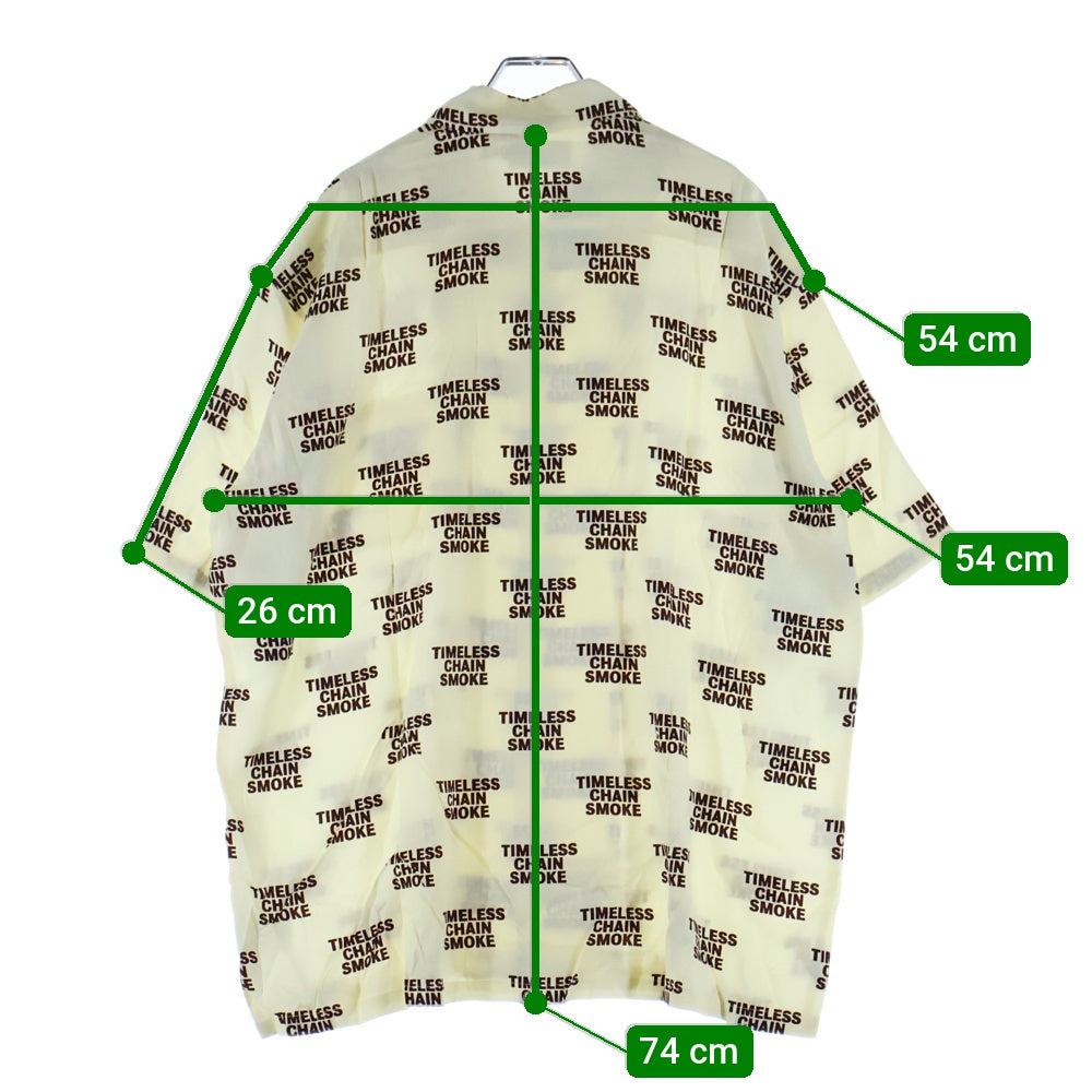 BUDSPOOL(バッズプール) TCS PATTERN ORVERSIZE SHIRT タイムレス チェーン スモーク パターン 半袖シャツ アイボリー