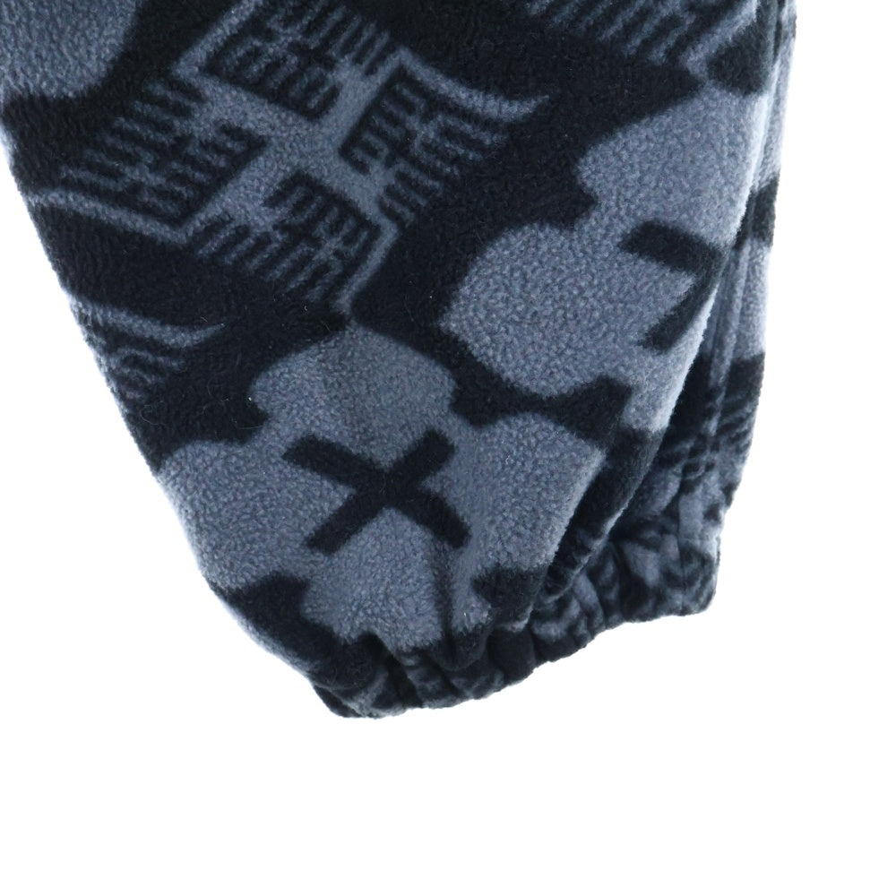 BUDSPOOL(バッズプール) ×GAKKIN BOA FLEECE PANTS ガッキン ジップアップ ボア フリース ジョガーパンツ ブラック/グレー