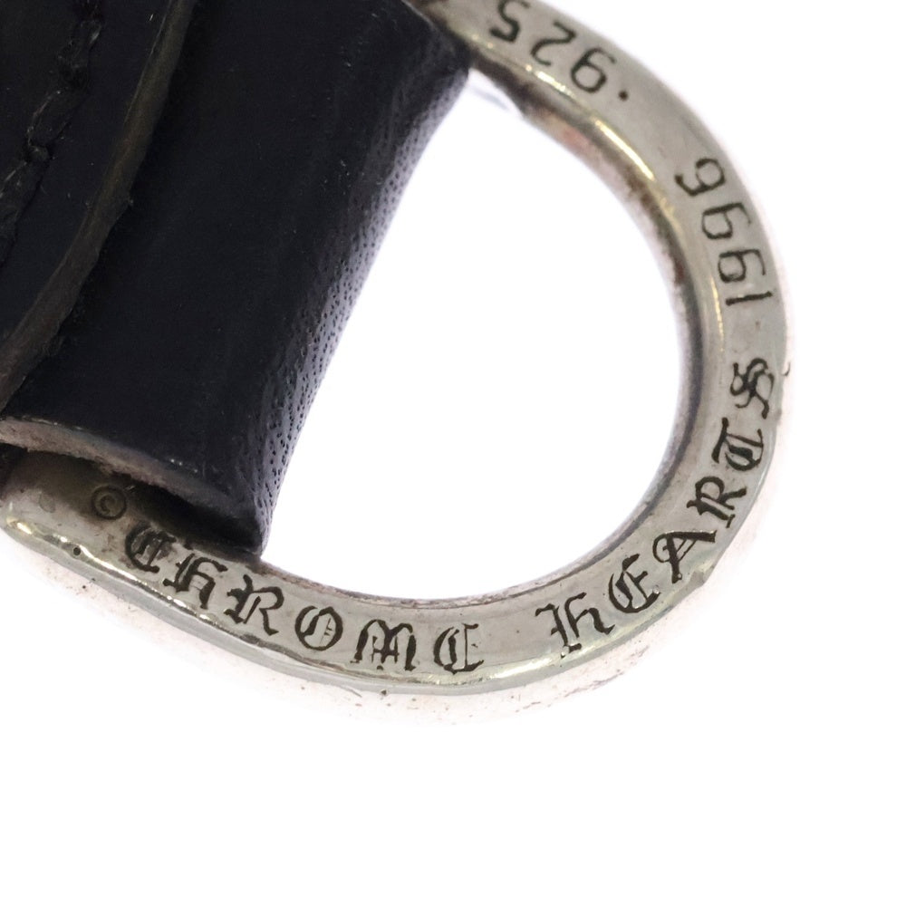 CHROME HEARTS(クロムハーツ) BELT LOOP D RING Dリング クロスボールベルトループ ブラック/シルバー BCA415