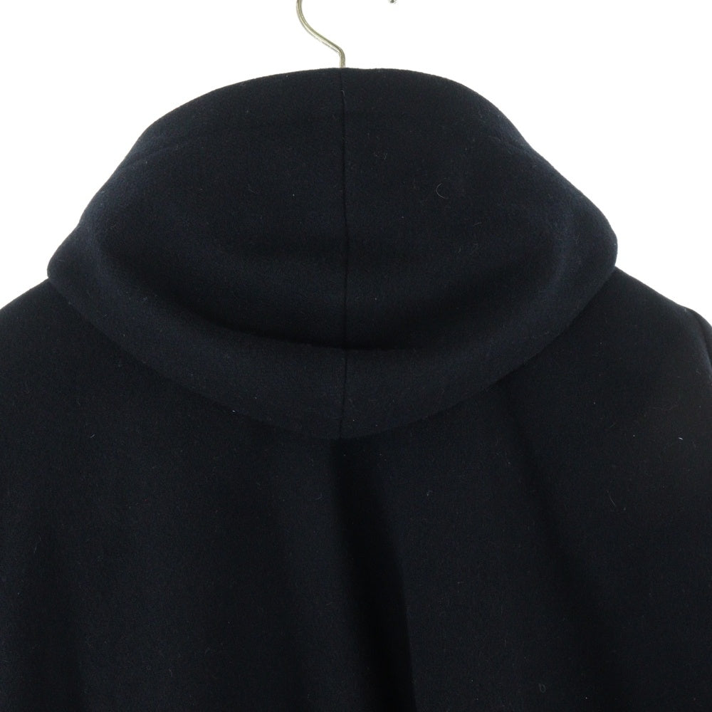 muller of yoshiokubo(ミュラー オブ ヨシオクボ) ダブルポケット ファー付き Aラインショートコート レディース ブラック MLF14717-B