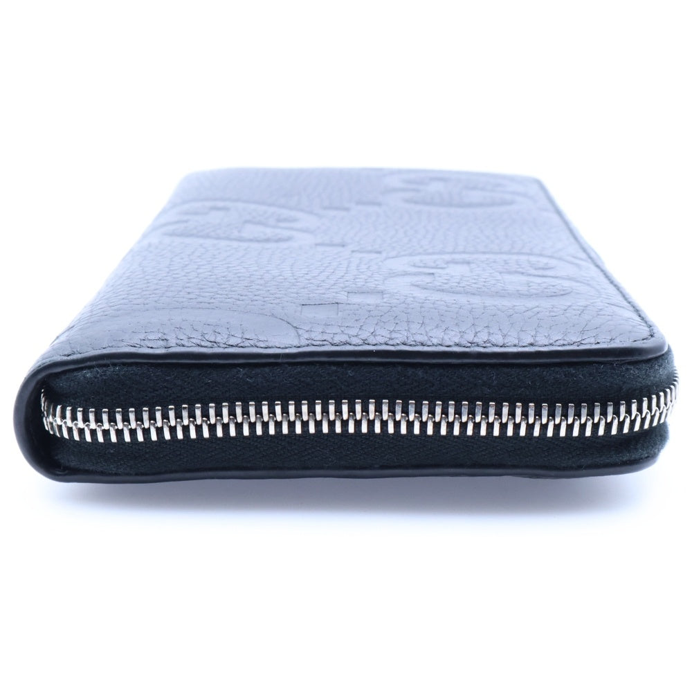 GUCCI(グッチ) ジャンボGG レザー ジッピーウォレット 長財布 ブラック 739482