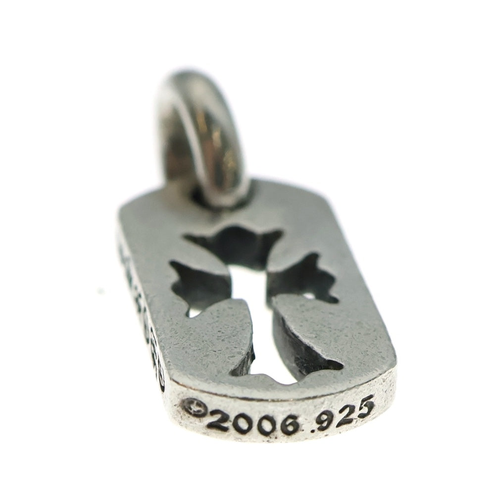 CHROME HEARTS(クロムハーツ) DT TNY CO CRS タイニーカットアウトクロスドッグタグ チャーム ペンダントトップ シルバー BCA252
